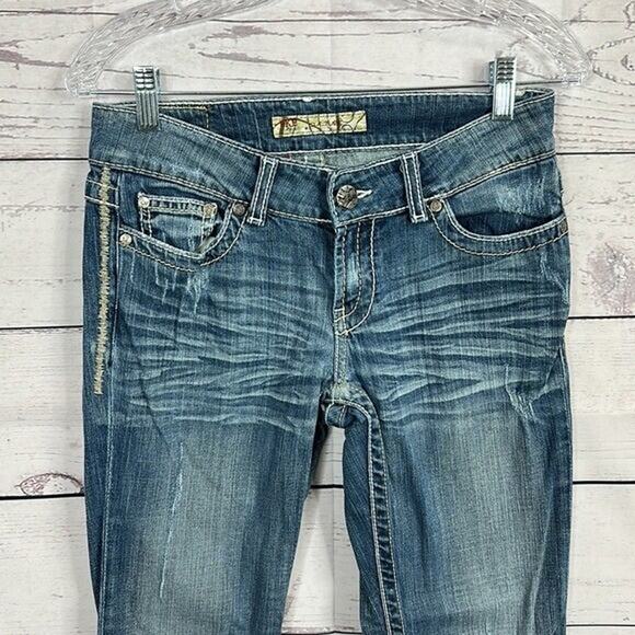 Buckle BKE Jeans Womens 27 Blue Culture Bootcut Western Embroidered Relaxed - Picture 2 of 11